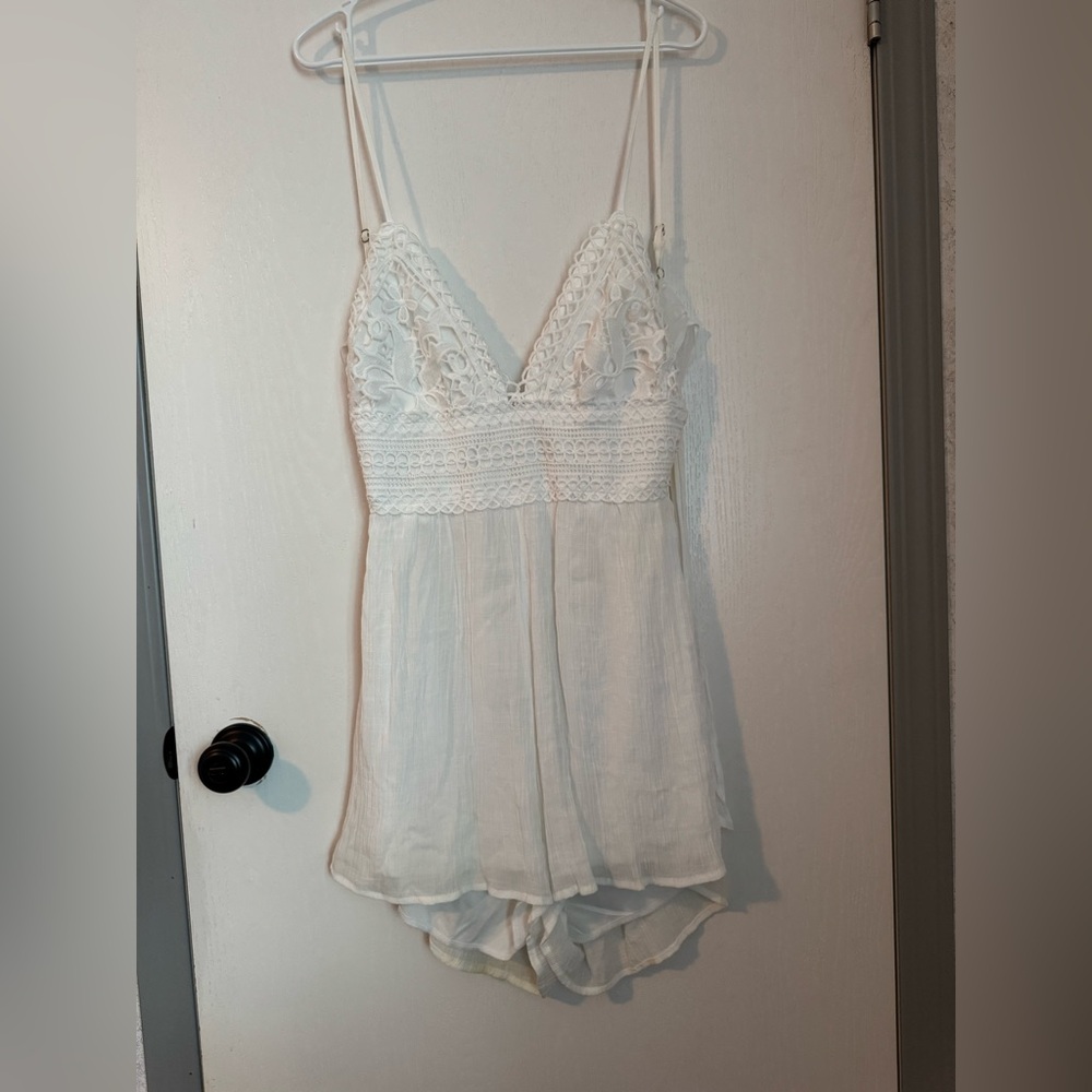 Ivory Lace Romper